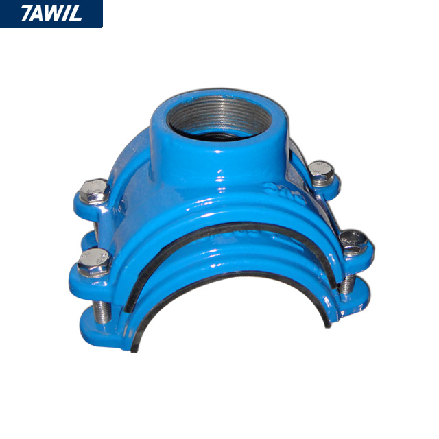 Ductile Cast Iron Metal Hot Tapping Saddle Clamp for PVC HDPE Pipe ...